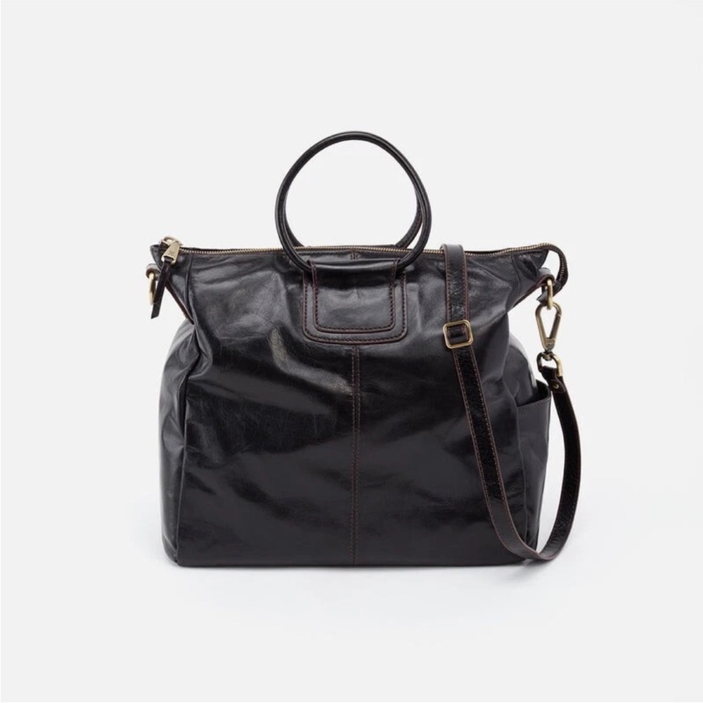 HOBO Black Leather Large Sheila satchel